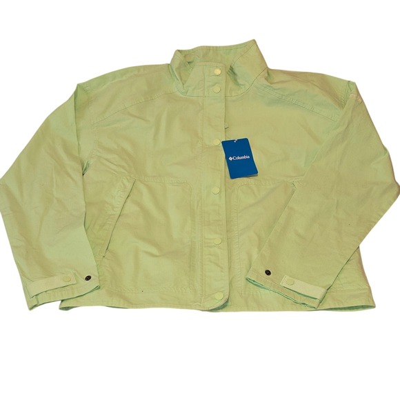 Columbia Womens Jacket Size M Green Button Up Lightweight Coat‎ NWT - Picture 1 of 6